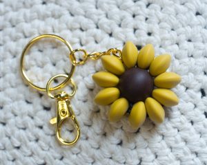 Sunflower Silicone Keychain