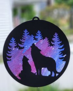 Howling Wolf Suncatcher