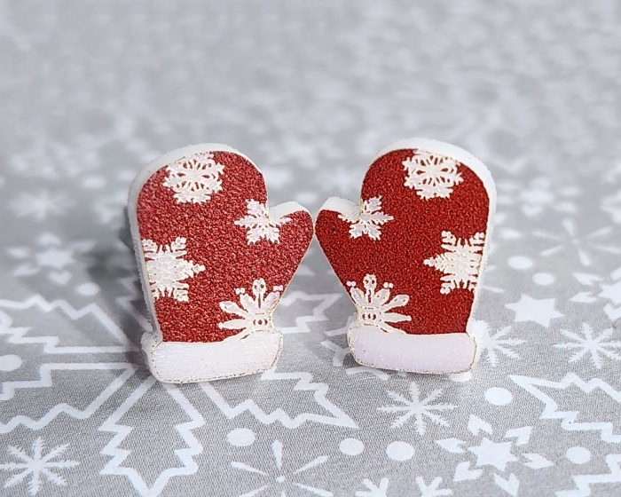Snowflake Mittens Earrings