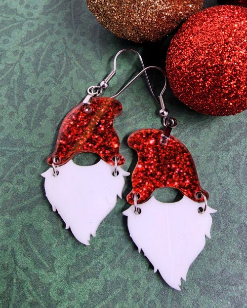 Glitter Gnomes Acrylic Earrings