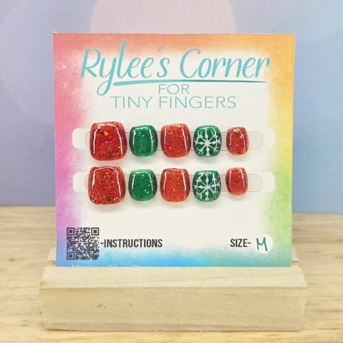 Tiny Fingers Red and Green Glitter